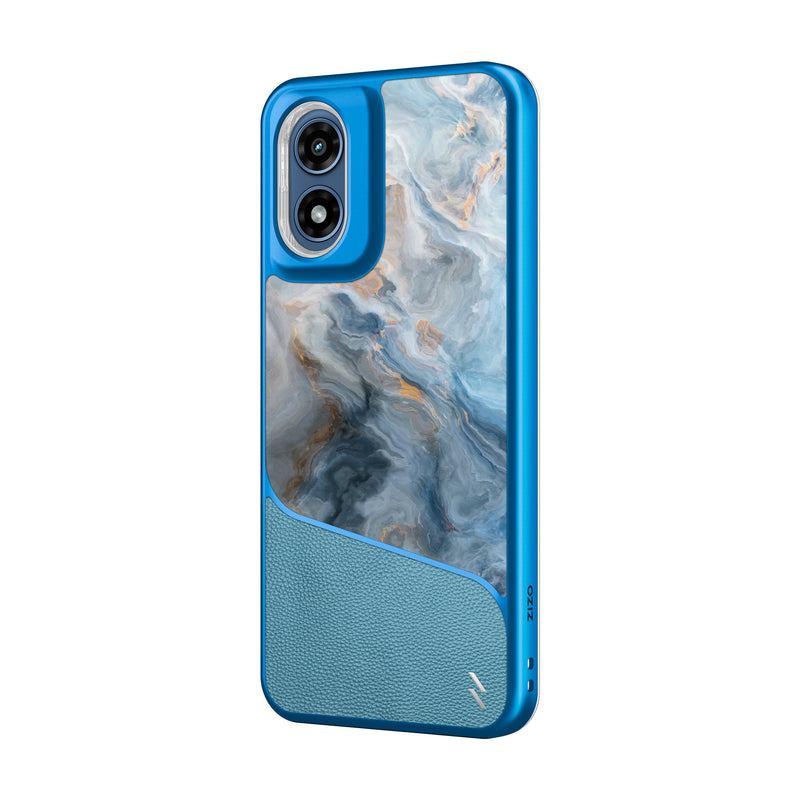 Load image into Gallery viewer, ZIZO DIVISION Series moto g Play (2024) Case - Baby Blue Marble
