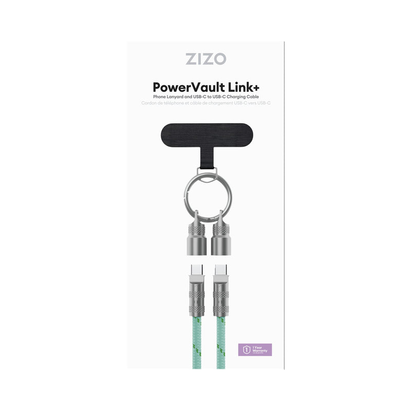 Load image into Gallery viewer, ZIZO PowerVault Link+ Lanyard USB-C Cable - Lilac
