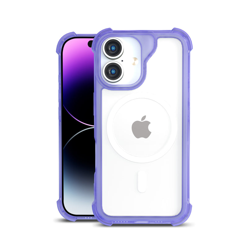 Load image into Gallery viewer, CLICK Clear Rugged MagSafe Series iPhone 16 Plus Case - Purple
