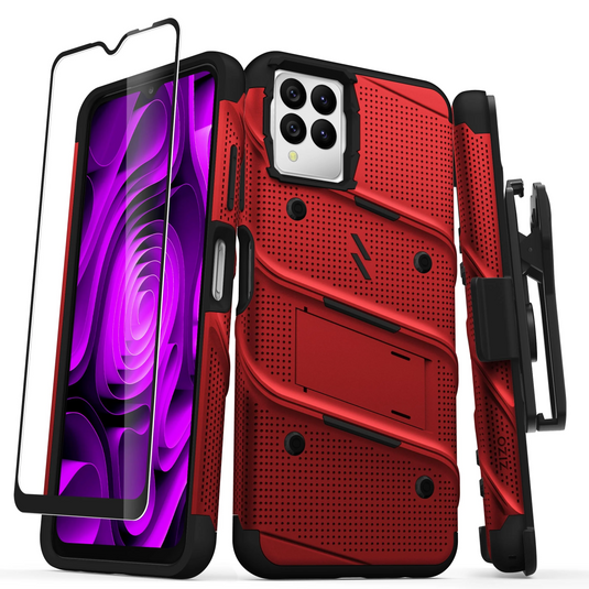 ZIZO BOLT Bundle T-Mobile REVVL 6 Pro 5G Case - Red