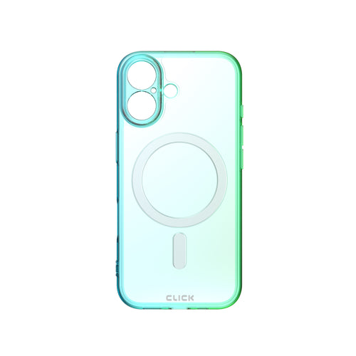 CLICK Clear Ombre MagSafe Series iPhone 17 Case - Green Blue
