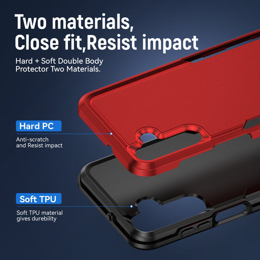 CLICK Impact Series Galaxy A15 5G Case - Red Black