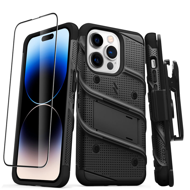 Load image into Gallery viewer, ZIZO BOLT Bundle iPhone 14 Pro (6.1) Case - Black
