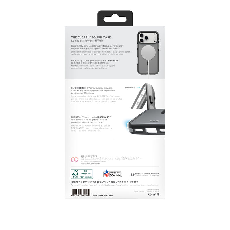Load image into Gallery viewer, Nimbus9 Phantom 3 iPhone 18 Pro MagSafe Case - Smoke

