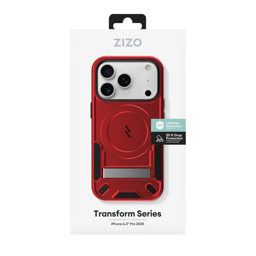 ZIZO TRANSFORM Series iPhone 17 Pro MagSafe Case - Red