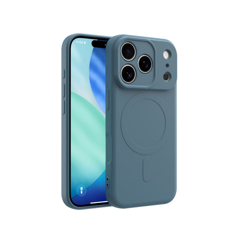 CLICK Slim Silicone MagSafe Series iPhone 17 Pro Case - Blue