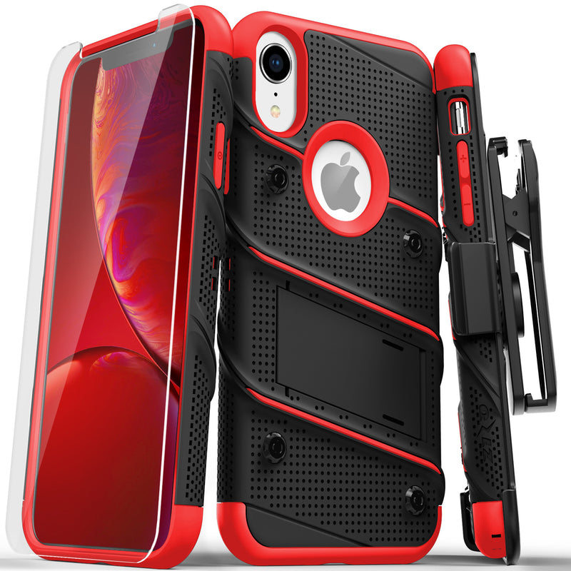 Load image into Gallery viewer, Zizo Bolt Series Case iPhone XR (Black/Red)
