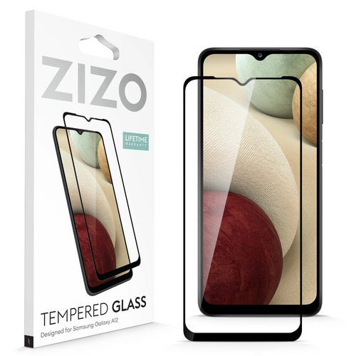 ZIZO TEMPERED GLASS Screen Protector for Galaxy A12 - Black