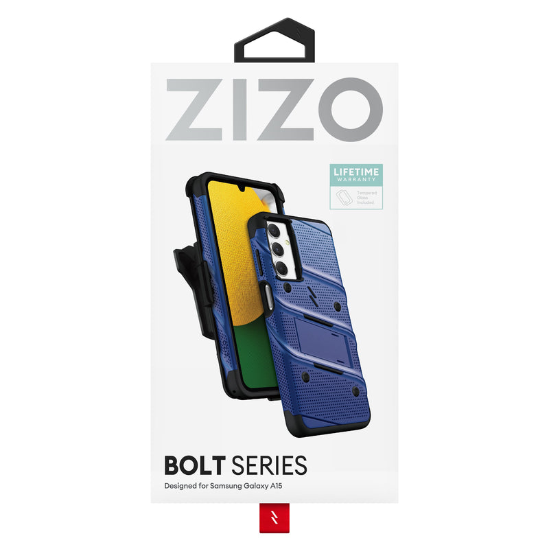 Load image into Gallery viewer, ZIZO BOLT Bundle Galaxy A15 5G Case - Blue
