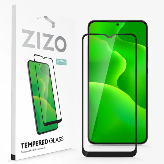 ZIZO TEMPERED GLASS Screen Protector for Cricket Icon 4 - Black