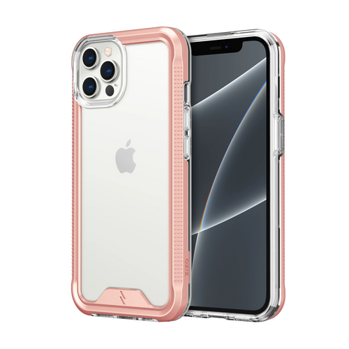 ZIZO ION Series iPhone 13 Pro Max Case - Rose Gold & Clear