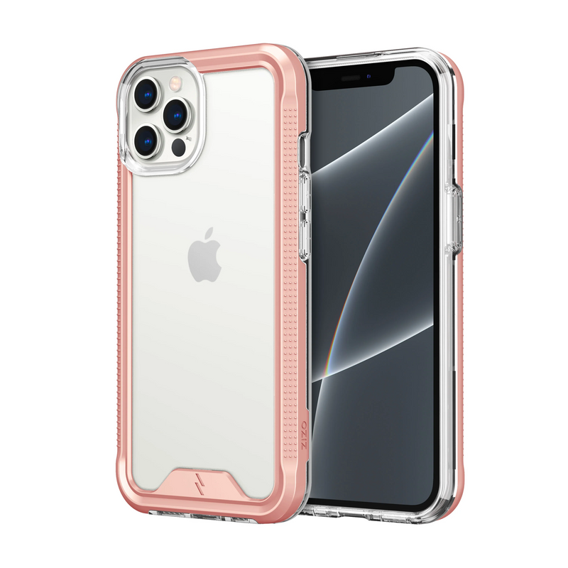 Load image into Gallery viewer, ZIZO ION Series iPhone 13 Pro Max Case - Rose Gold &amp; Clear
