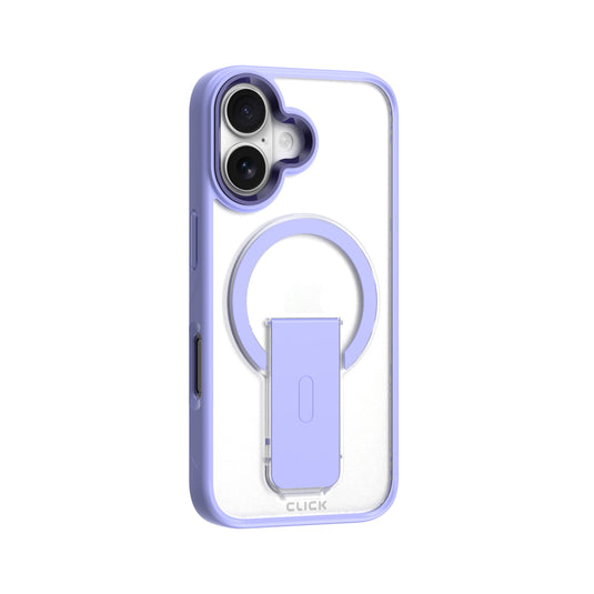 CLICK Latch Series iPhone 16 Plus Case - Clear Purple