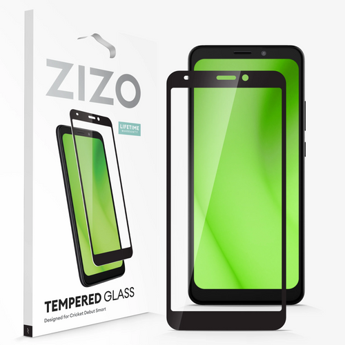 ZIZO TEMPERED GLASS Screen Protector for Cricket Debut Smart - Black