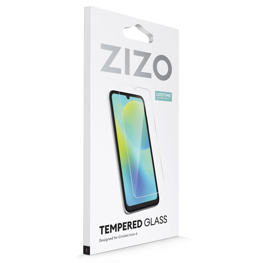 ZIZO TEMPERED GLASS Screen Protector for Cricket Icon 6 - Clear