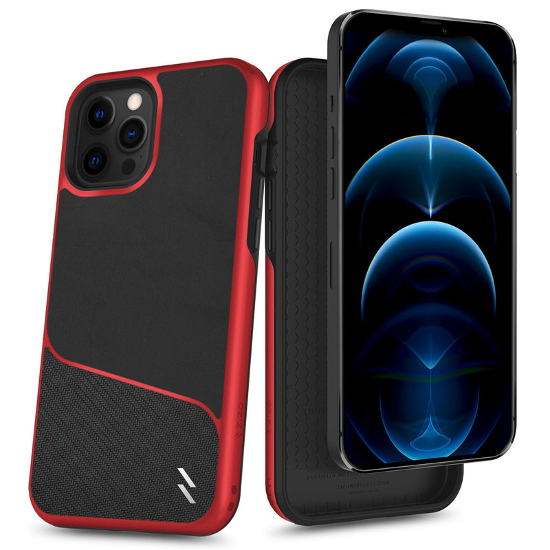 Load image into Gallery viewer, ZIZO DIVISION Series iPhone 12 Pro Max Case - Black &amp; Red
