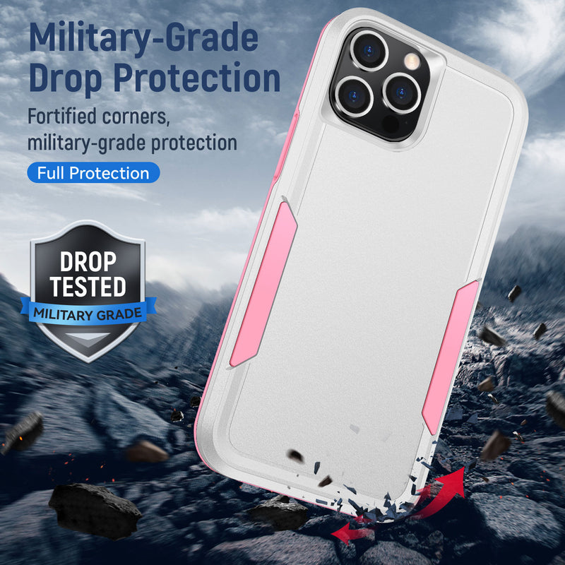 Load image into Gallery viewer, CLICK Impact Series iPhone 12 / iPhone 12 Pro Case - White Pink
