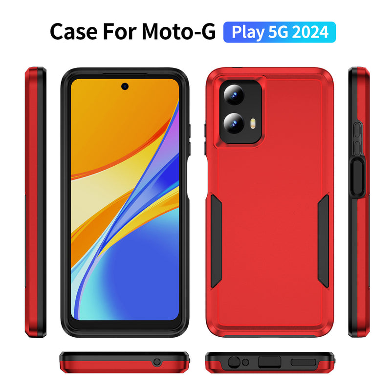 Load image into Gallery viewer, CLICK Impact Series moto g 5G (2024) Case - Red Black
