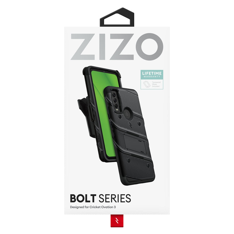 Load image into Gallery viewer, ZIZO BOLT Bundle Cricket Ovation 3 Case - Black
