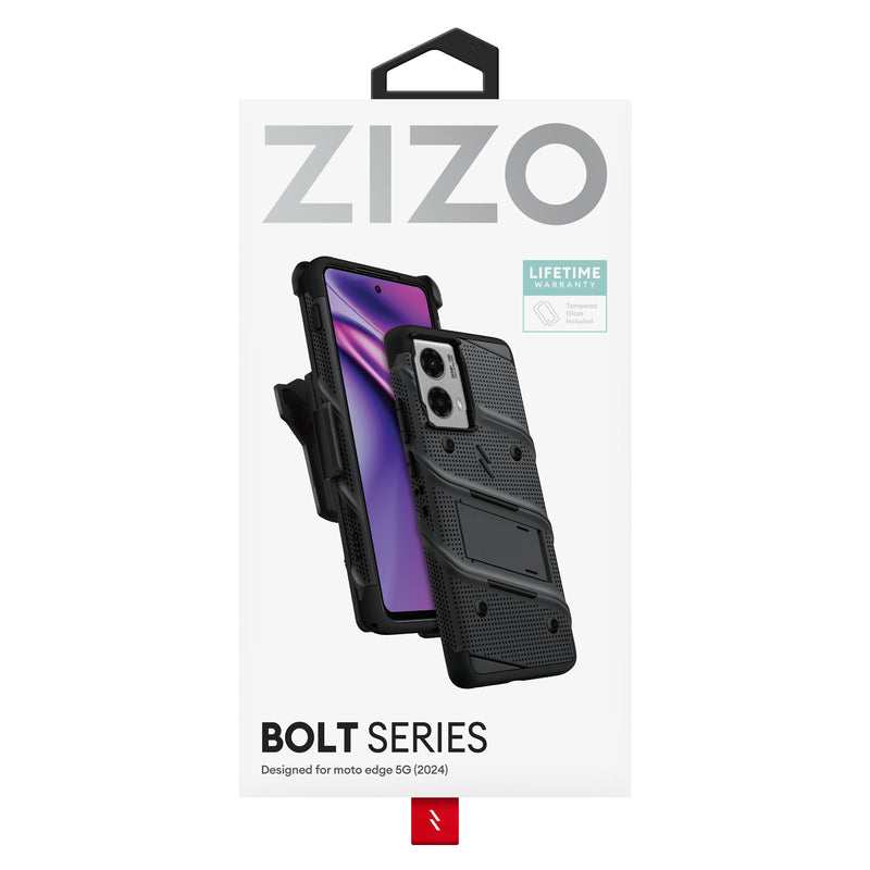 Load image into Gallery viewer, ZIZO BOLT Bundle moto edge 5G (2024) Case - Black
