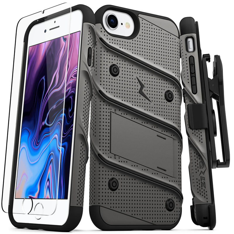 Load image into Gallery viewer, ZIZO BOLT Series Case for iPhone SE (3rd and 2nd gen)/8/7 - Gun Metal Gray
