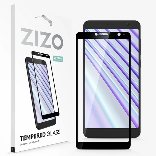 ZIZO TEMPERED GLASS Screen Protector for TCL ION z - Black