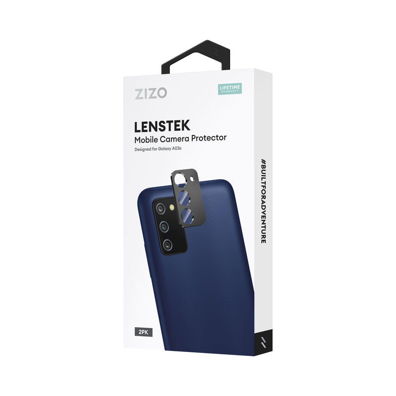 Load image into Gallery viewer, ZIZO LensTek Galaxy A03s Camera Lens Protector (2 Pack) - Black
