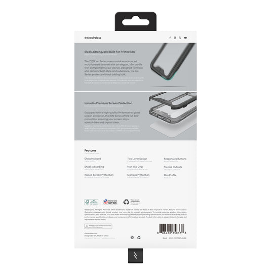 ZIZO ION Series moto g stylus - 2026 / 2025 Case - Black