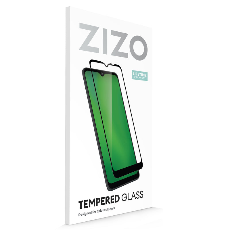 Load image into Gallery viewer, ZIZO TEMPERED GLASS Screen Protector for Cricket Icon 3 - Black
