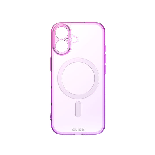 CLICK Clear Ombre MagSafe Series iPhone 17 Case - Pink Purple
