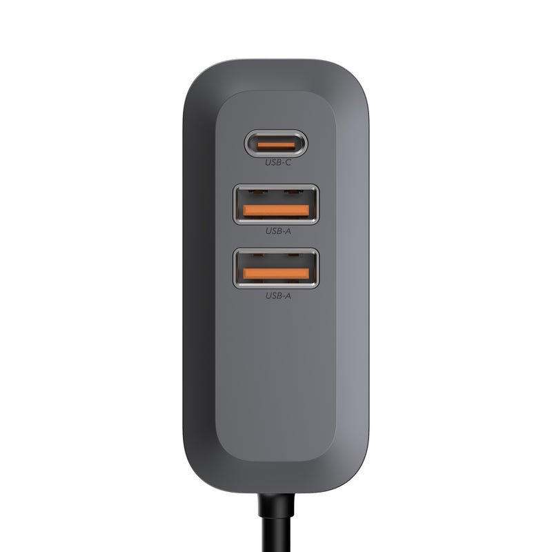 Load image into Gallery viewer, ZIZO PowerVault 4-Port Car Charging Hub with Extended Reach (100W) - Black
