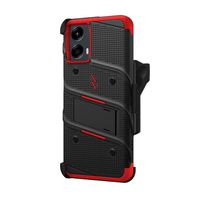 Load image into Gallery viewer, ZIZO BOLT Bundle moto g 5G (2024) Case - Black / Red
