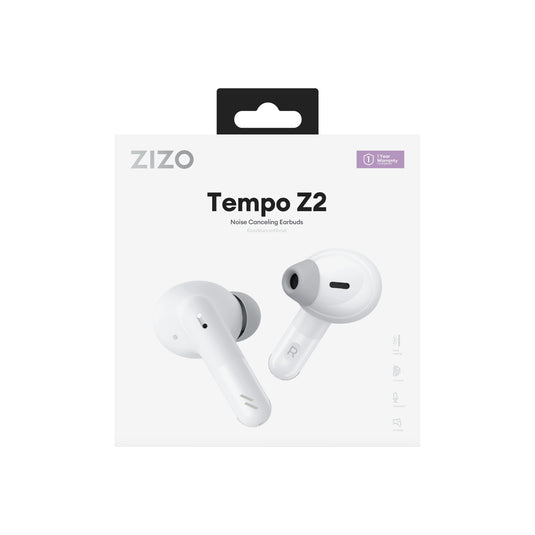 ZIZO Tempo Z2 Wireless Earbuds - White