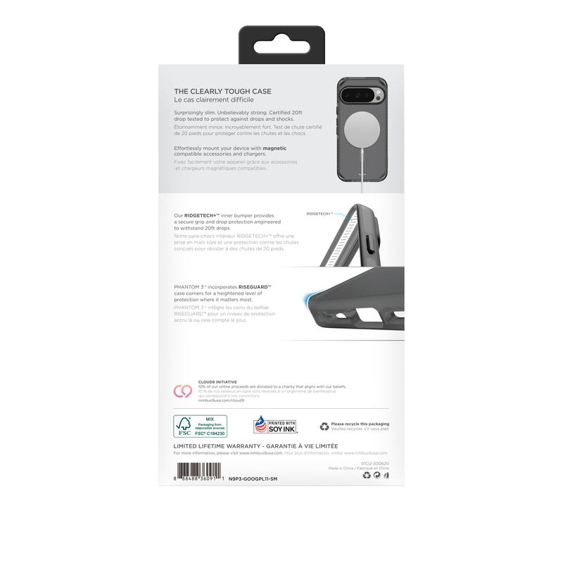 Load image into Gallery viewer, Nimbus9 Phantom 3 Google Pixel 11 Pro XL Rugged Clear MagSafe Case - Smoke
