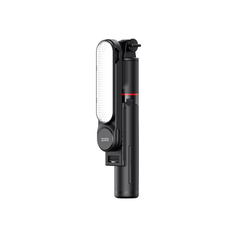 Load image into Gallery viewer, ZIZO Gear Selfie Stick Tripod with Built-in LED Light - Black
