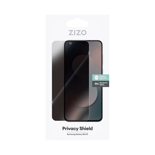 ZIZO Privacy Lightning Shield Galaxy S26 FE Privacy Tempered Glass Screen Protector - Privacy