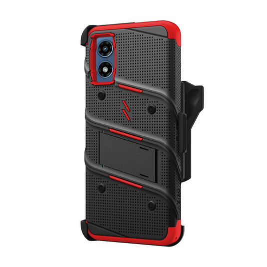 ZIZO BOLT Bundle moto g Play (2024) Case - Black / Red