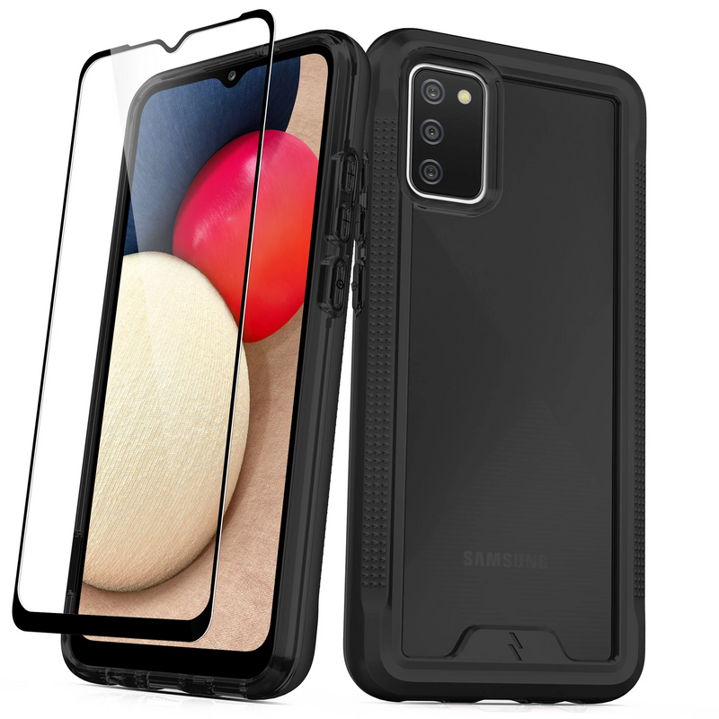 Load image into Gallery viewer, ZIZO ION Series Galaxy A02s Case - Black &amp; Smoke
