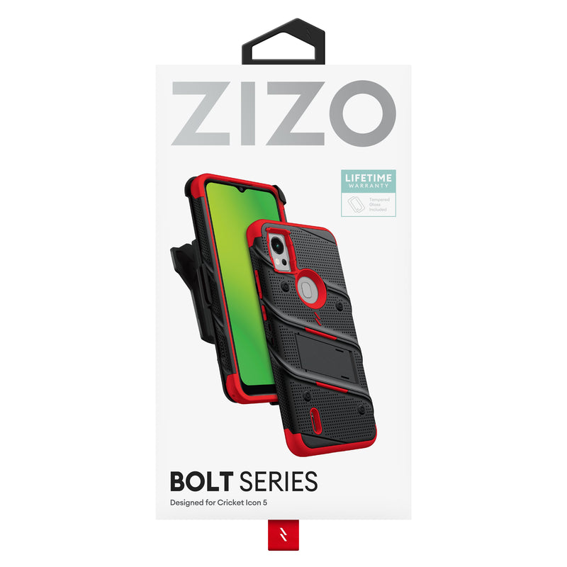 Load image into Gallery viewer, ZIZO BOLT Bundle Cricket Icon 5 Case - Red
