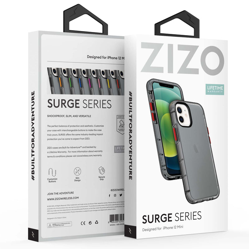 Load image into Gallery viewer, ZIZO SURGE Series iPhone 12 Mini Case - Smoke
