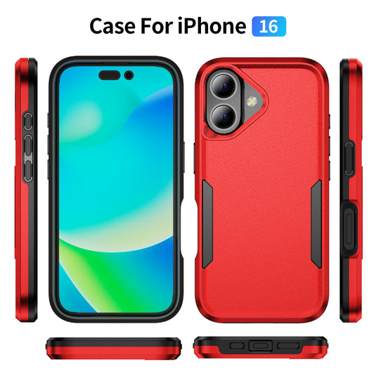 CLICK Impact MagSafe Series iPhone 16 Case - Red Black