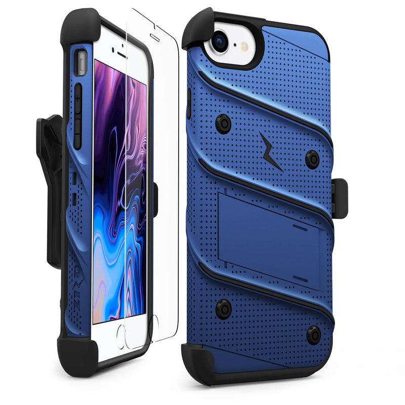 Load image into Gallery viewer, ZIZO BOLT Series Case for iPhone SE (3rd and 2nd gen)/8/7 - Blue &amp; Black
