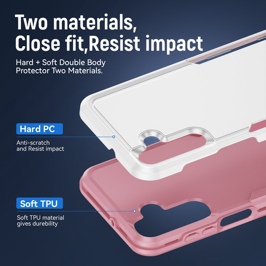 CLICK Impact Series Galaxy A15 5G Case - White Pink