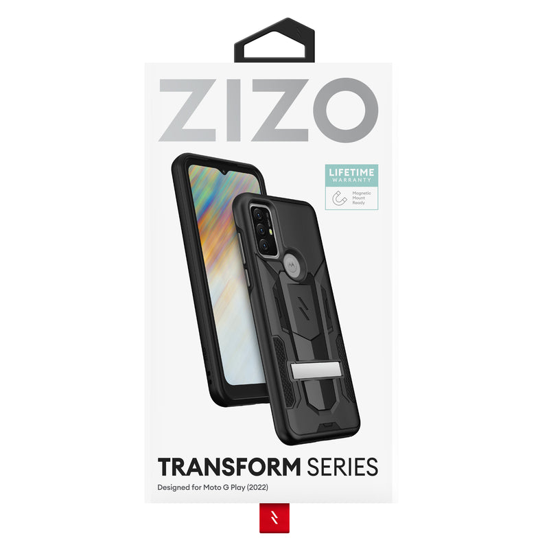 Load image into Gallery viewer, ZIZO TRANSFORM Series moto g play (2023) Case - Black
