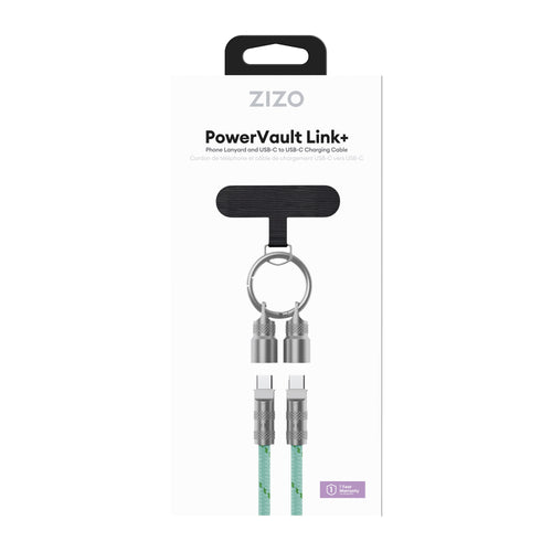 ZIZO PowerVault Link+ Lanyard USB-C Cable - Mint