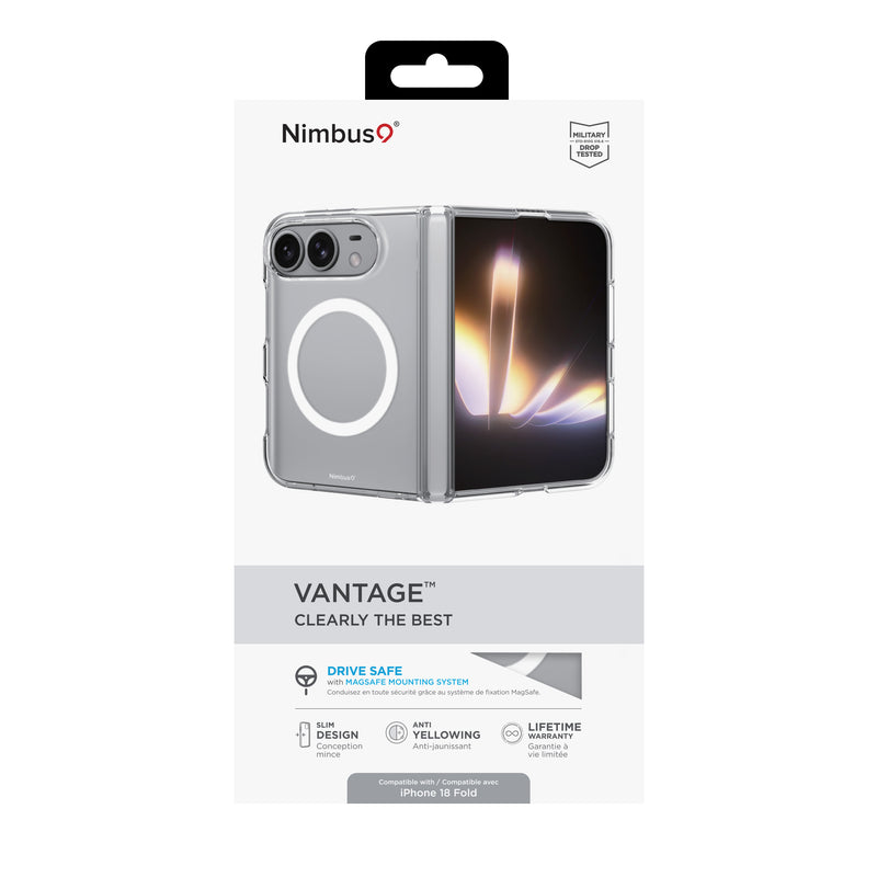 Load image into Gallery viewer, Nimbus9 Vantage Foldable iPhone Duo MagSafe Case - Clear
