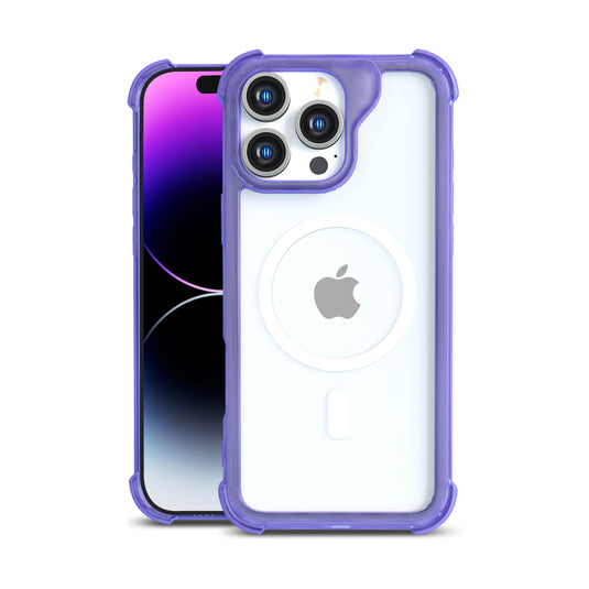 CLICK Clear Rugged MagSafe Series iPhone 16 Pro Case - Purple