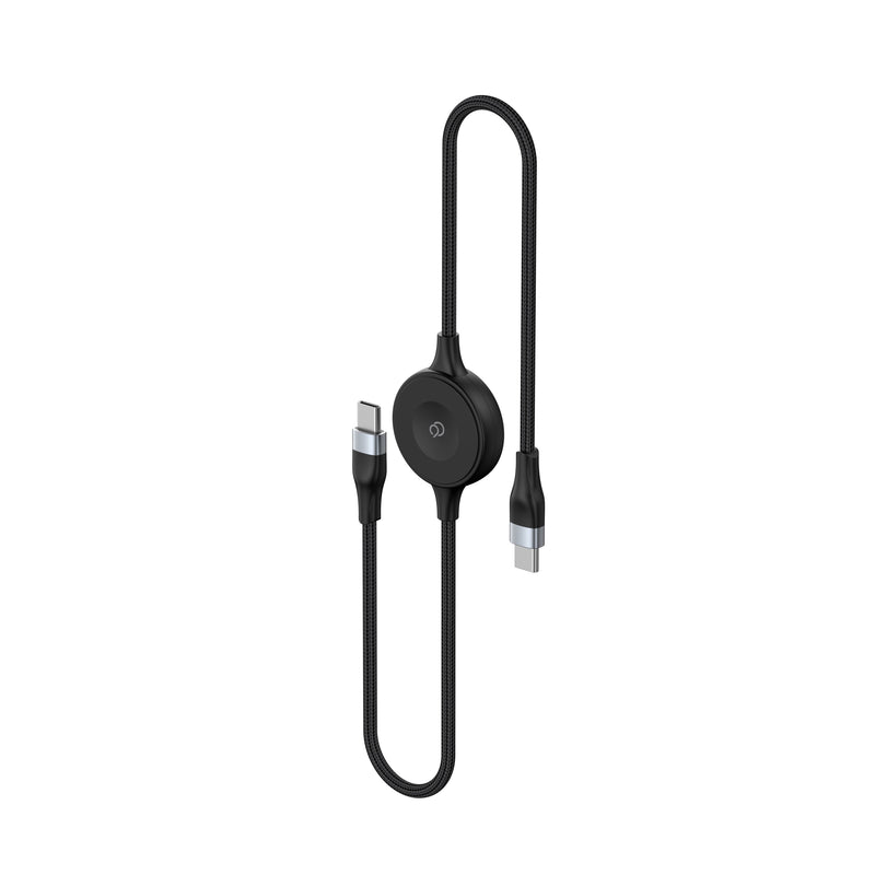 Load image into Gallery viewer, Nimbus9 Duo Cable USB-C with Apple Watch Charging (3FT) - Black
