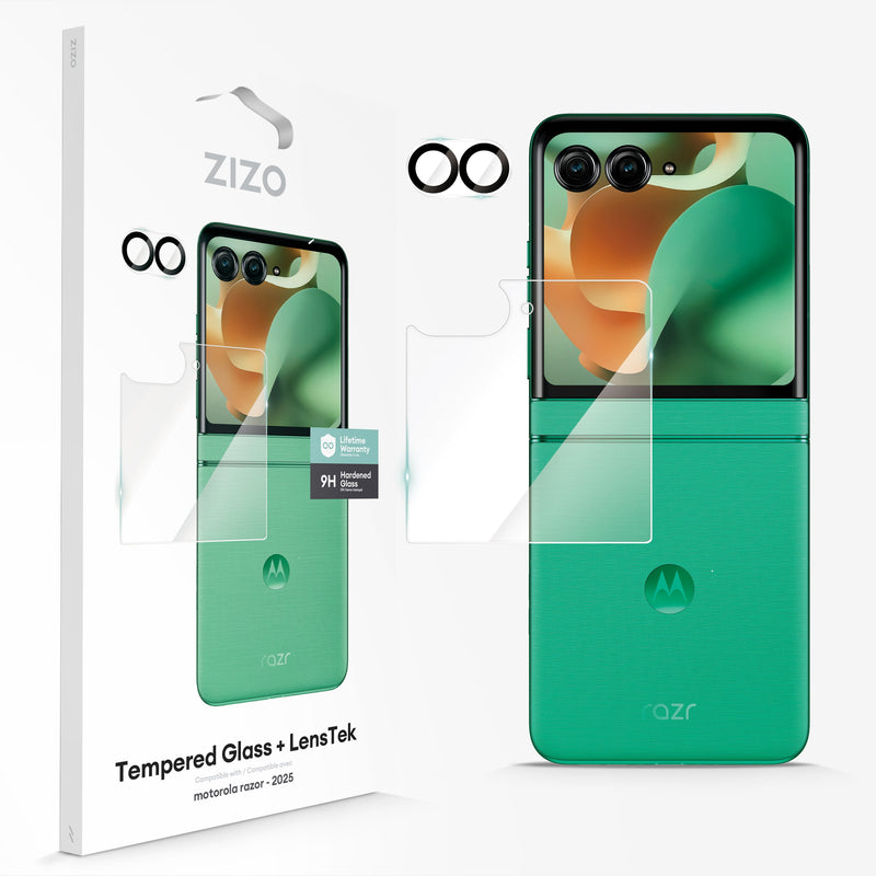 Load image into Gallery viewer, ZIZO TEMPERED GLASS Screen Protector with Camera Lens Protector for moto razr (2025) - Clear

