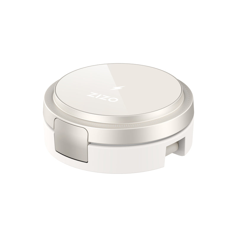 Load image into Gallery viewer, ZIZO PowerVault Fold Pro 3-in-1 MagSafe Charging Station with Adjustable Stand - Champagne

